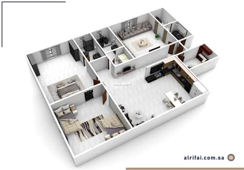 شقة 111 متر مربع ب 3 غرف السلامة، شمال جدة، جدة