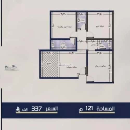 شقة 1046 متر مربع ب 3 غرف المروة، شمال جدة، جدة