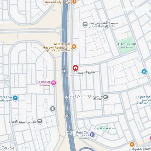 أرض 970 متر مربع شمالية غربية على شارع 20م النور، الدمام