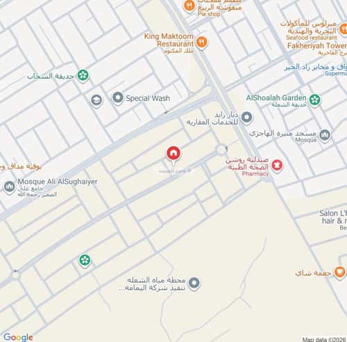 أرض 476 متر مربع جنوبية على شارع 25م الشعلة، الدمام