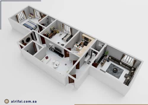 شقة 101 متر مربع ب 3 غرف البوادي، شمال جدة، جدة