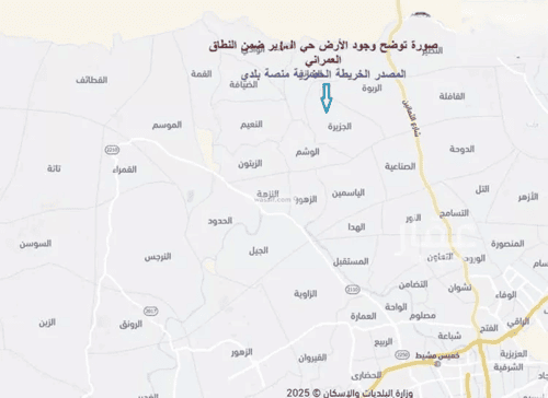 أرض 675 متر مربع شمالية على شارع 20م الجزيرة، خميس مشيط
