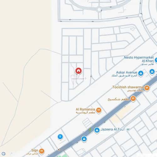 Villa 449 SQM Facing West on 15m Width Street Al Jamiah, Al Kharj
