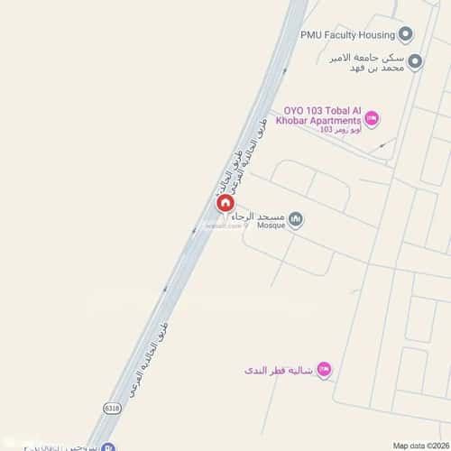 أرض 1024 متر مربع غربية على شارع 60م الرجاء، الخبر