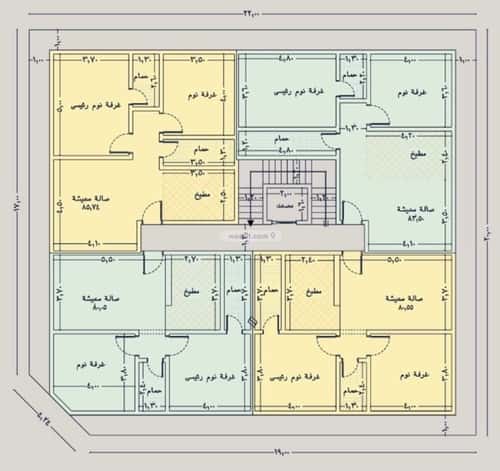 شقة 440 متر مربع بغرفتين الروضة، شمال جدة، جدة