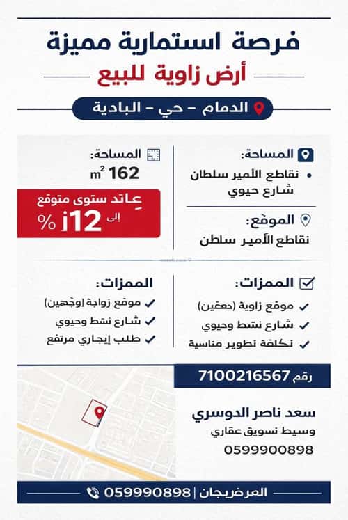 عمارة 162 متر مربع واجهة جنوبية البادية، الدمام