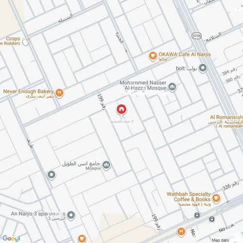 أرض 450 متر مربع شرقية على شارع 15م النرجس، شمال الرياض، الرياض