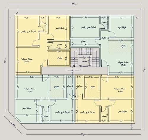 شقة 440 متر مربع بغرفتين الروضة، شمال جدة، جدة