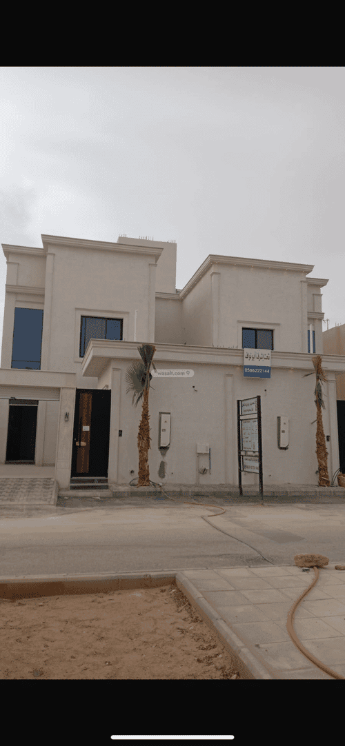 فيلا 382 متر مربع جنوبية على شارع 25م الورود، الخرج