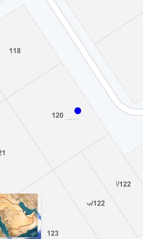 أرض 1039 متر مربع شرقية على شارع 10م الخالدية، الخرج