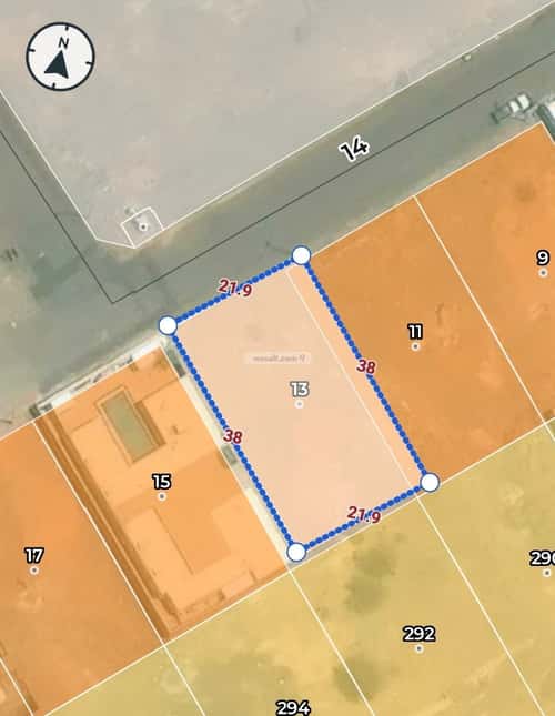 أرض 820 متر مربع شمالية على شارع 14م سد الغابة، المدينة المنورة