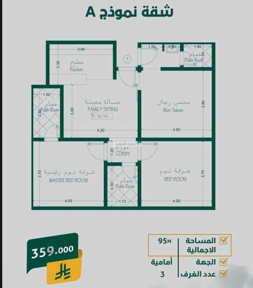 شقة 575 متر مربع ب 3 غرف الصفاء، شمال جدة، جدة