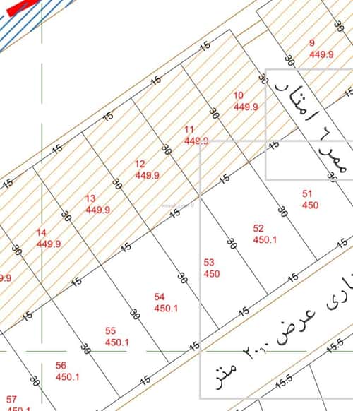 Land 450 SQM Facing North on 30m Width Street Al Khobar, Madinah