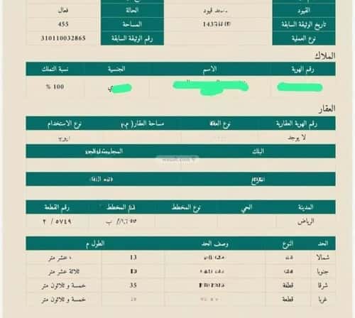 أرض 455 متر مربع غربية على شارع 20م الخير، شمال الرياض، الرياض