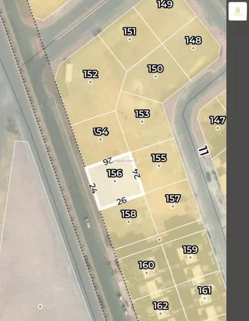 Land 624 SQM Facing West on 32m Width Street Al Alo'Lo', North Jeddah, Jeddah