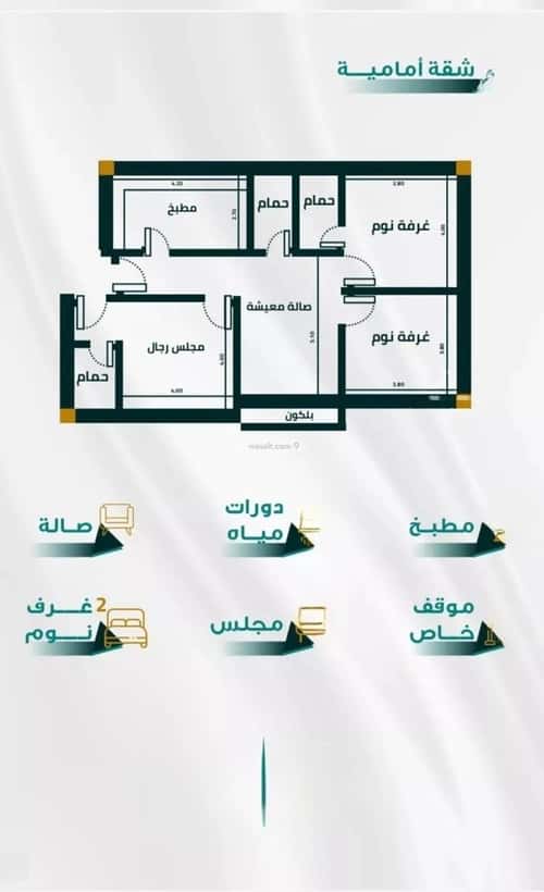 شقة 1666 متر مربع ب 3 غرف الفيحاء، جنوب جدة، جدة