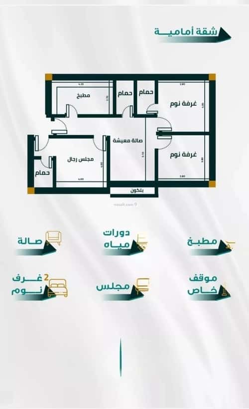 شقة 1666 متر مربع ب 3 غرف الفيحاء، جنوب جدة، جدة