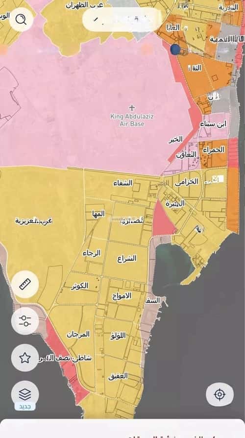أرض 348 متر مربع جنوبية على شارع 16م الشفاء، الخبر