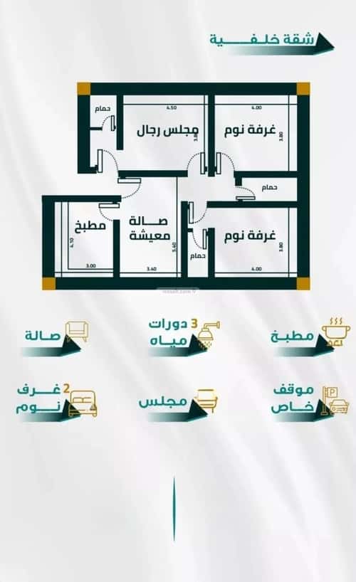 شقة 1666 متر مربع ب 3 غرف الفيحاء، جنوب جدة، جدة