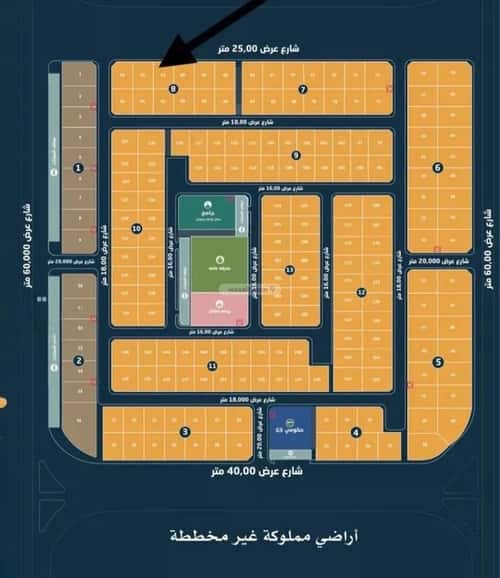 أرض 384 متر مربع شمالية على شارع 25م الأمواج، الخبر