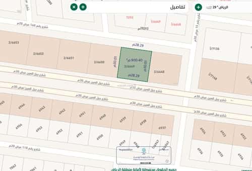 Land 900 SQM Facing South on 30m Width Street Dahrat Laban, West Riyadh, Riyadh
