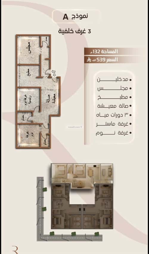 Apartment 501 SQM with 3 Bedrooms Al Faysaleyyah, North Jeddah, Jeddah
