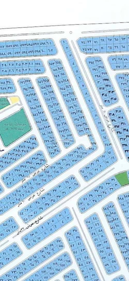 Land 321 SQM Facing North on 20m Width Street Al Zomorod, North Jeddah, Jeddah