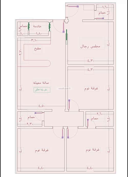 شقة 2939 متر مربع ب 4 غرف الجامعة، جنوب جدة، جدة