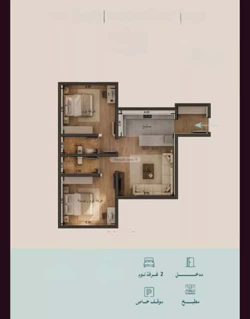 شقة 3183 متر مربع بغرفتين الياقوت، شمال جدة، جدة