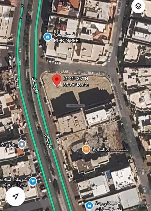 أرض 1650 متر مربع المرجان، شمال جدة، جدة