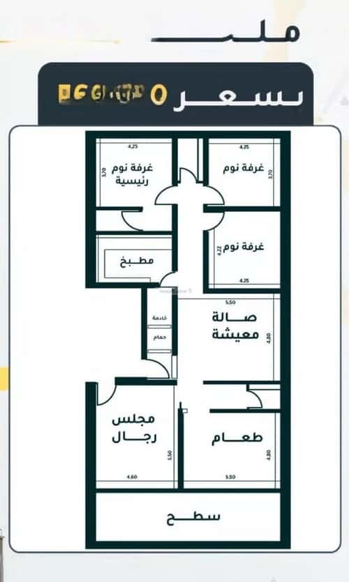Apartment 2919 SQM with 5 Bedrooms Al Thagur, South Jeddah, Jeddah