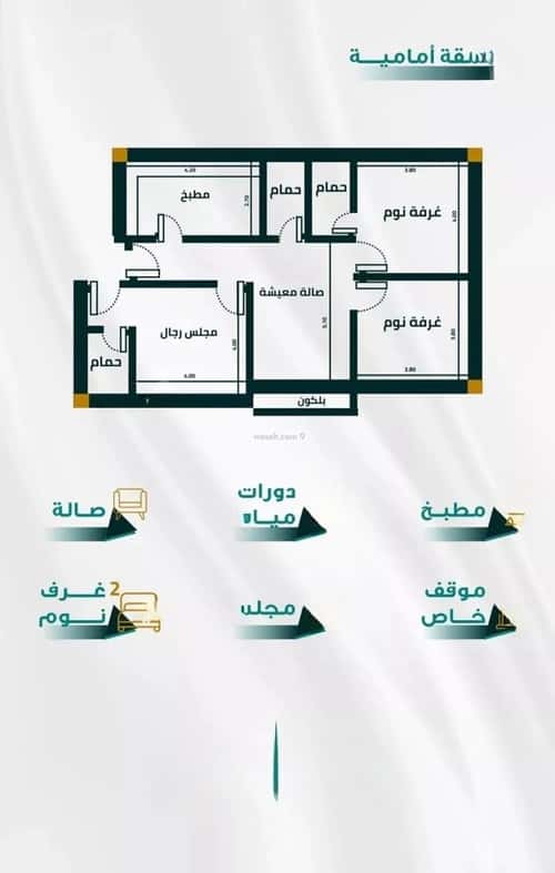 Apartment 1666 SQM with 3 Bedrooms Al Faiha|A, South Jeddah, Jeddah
