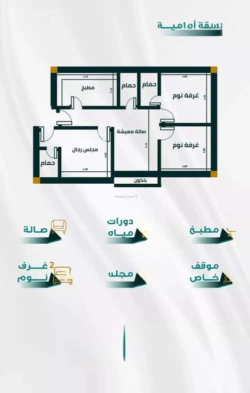 Apartment 1666 SQM with 3 Bedrooms Al Faiha|A, South Jeddah, Jeddah