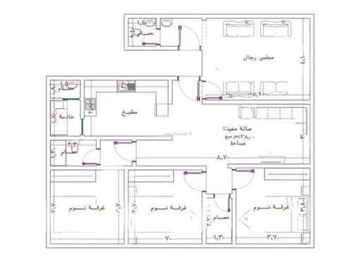 Apartment 695 SQM with 4 Bedrooms Al Rabbwah, North Jeddah, Jeddah