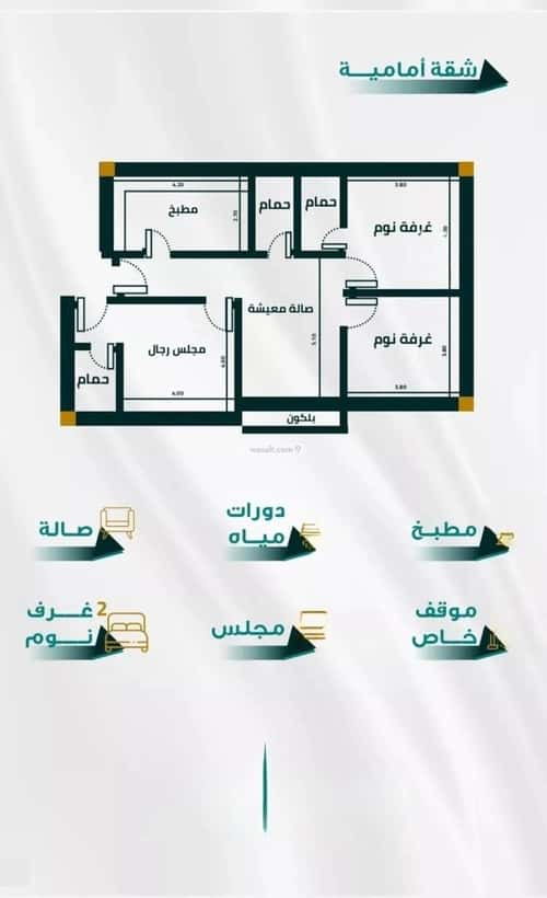 Apartment 1666 SQM with 3 Bedrooms Al Faiha|A, South Jeddah, Jeddah