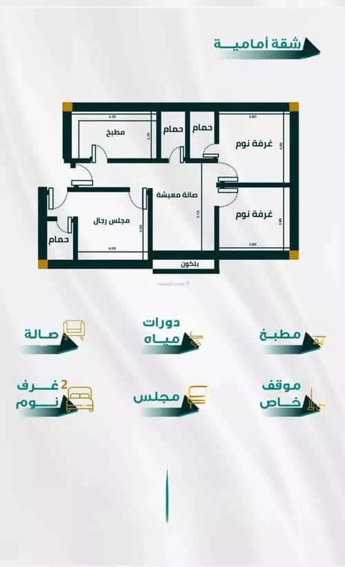 Apartment 1666 SQM with 3 Bedrooms Al Faiha|A, South Jeddah, Jeddah