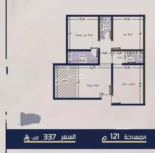 شقة 1046 متر مربع ب 3 غرف المروة، شمال جدة، جدة