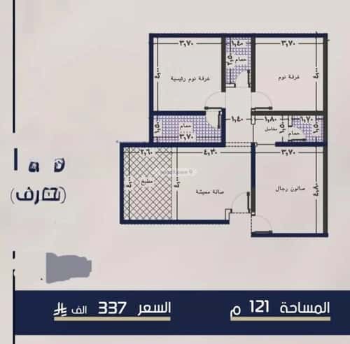 شقة 1046 متر مربع ب 3 غرف المروة، شمال جدة، جدة