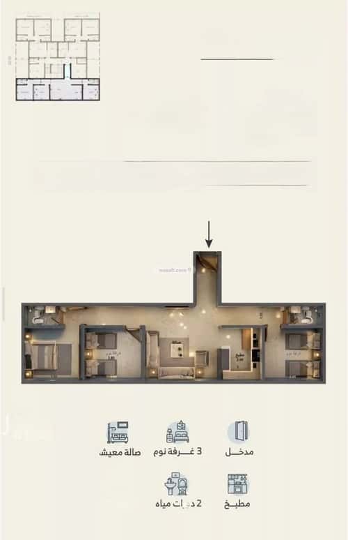 Apartment 640 SQM with 3 Bedrooms Al Khayf, Madinah