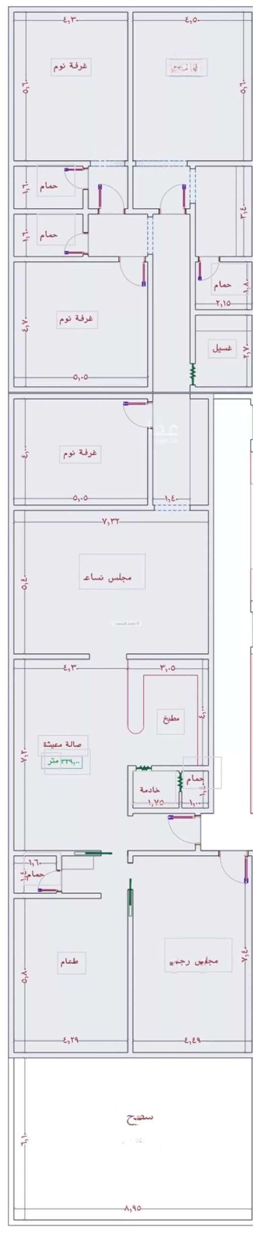 Apartment 2939 SQM with 7 Bedrooms Al Jamea|Ah, South Jeddah, Jeddah