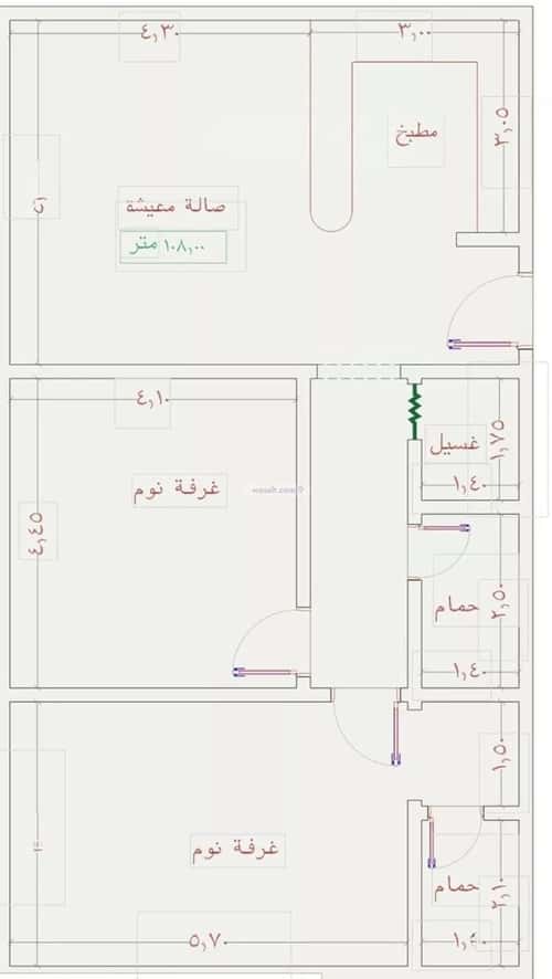 شقة 2939 متر مربع بغرفتين الجامعة، جنوب جدة، جدة