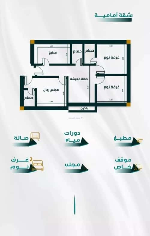 Apartment 1666 SQM with 3 Bedrooms Al Faiha|A, South Jeddah, Jeddah