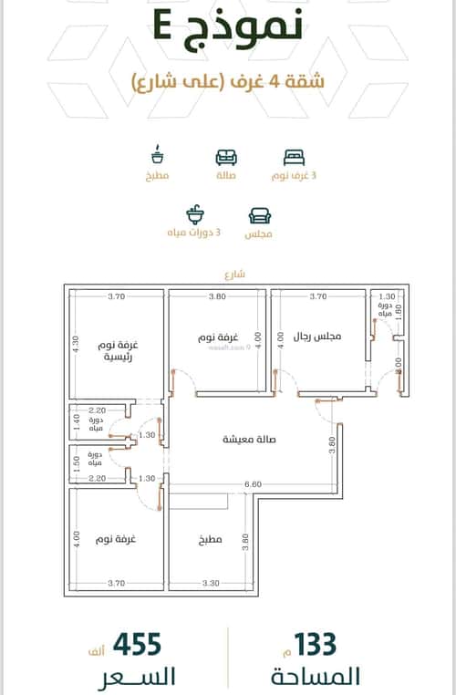 Apartment with 4 Bedrooms Al Rabbwah, North Jeddah, Jeddah