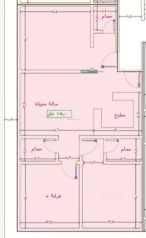 شقة 550 متر مربع ب 3 غرف الياقوت، شمال جدة، جدة