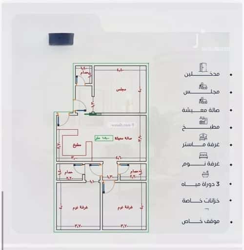 Apartment 63 SQM with 3 Bedrooms Al Yaqoot, North Jeddah, Jeddah