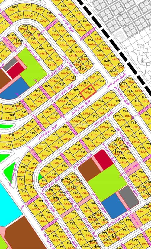 Land 1046 SQM Facing South on 25m Width Street Al Quds 1, Jazan