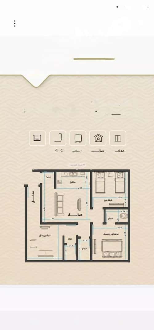 Apartment 1000 SQM with 3 Bedrooms Meshrefah, North Jeddah, Jeddah