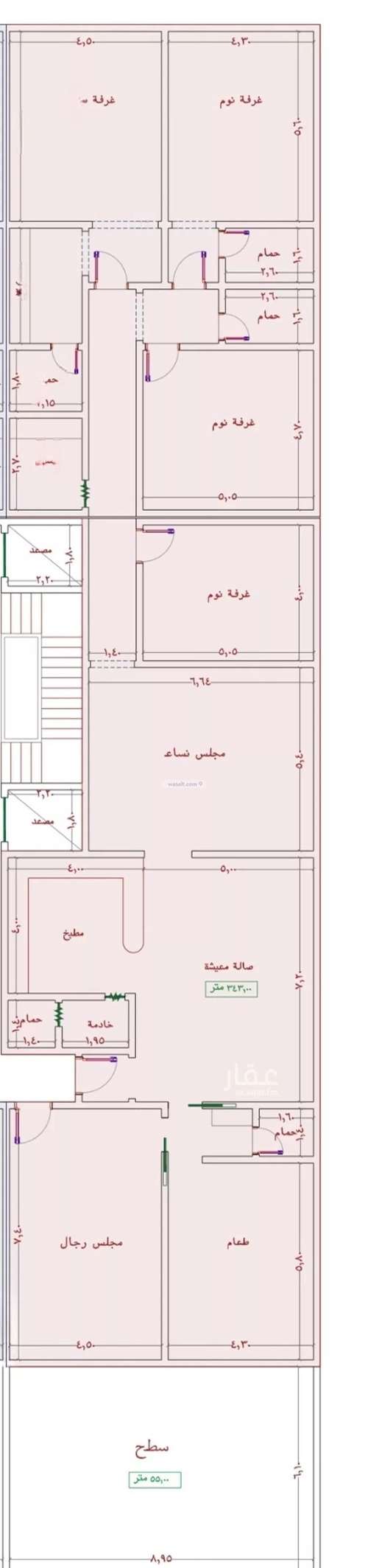 Apartment 2939 SQM with 7 Bedrooms Al Jamea|Ah, South Jeddah, Jeddah