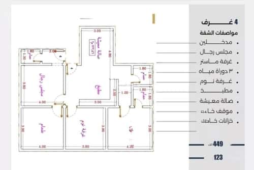 شقة 650 متر مربع ب 4 غرف النزهة، شمال جدة، جدة