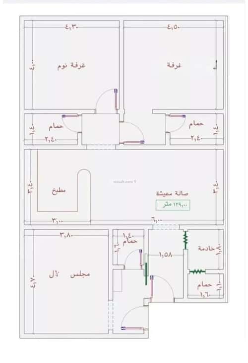 شقة 2939 متر مربع ب 3 غرف الجامعة، جنوب جدة، جدة